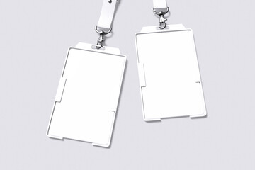 Id Card white space with grey background color for mockup