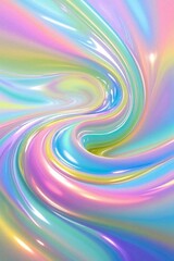 Obraz premium a close up of a colorful swirl of liquid on a white background