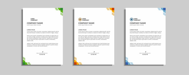 modern corporate letterhead template design