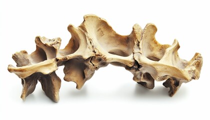Fototapeta premium Isolated spinal bone formation with intricate shapes showcasing anatomical design