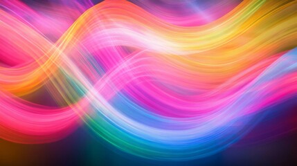 Obraz premium Abstract Colorful Swirling Waves Background