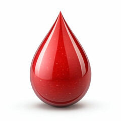 Obraz premium Blood Drop Icon 3D Illustration Isolated with Transparent Design for Medical Use 