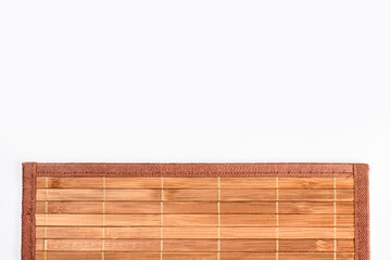 Unfolded tablemat for serving tables from below on white background.
