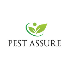 health logo design combination leaf circle gradient illustration