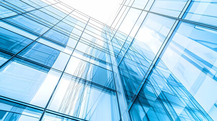Abstract Modern Glass Building Facade