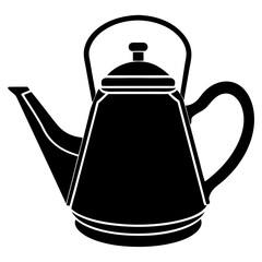 Fototapeta premium tea kettle vector icon white background 