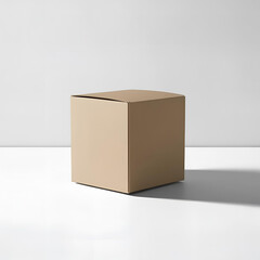 Naklejka premium Box mockup for product packaging presentation, ideal for branding, label design, or logo showcasing in a clean, professional, and customizable layout.