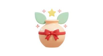 Isolated Vase with Decoration