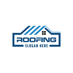 roof modern house concept logo design vector template
