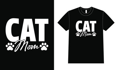 Fototapeta premium Cat Mom – Fun Paw Print Design for Feline Lovers