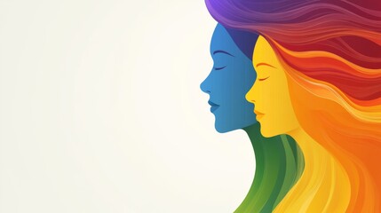 Many woman in a modern style for World Day for Cultural Diversity , illustration , Generative AI