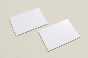 A4 Landscape Paper with cream background color for mockup