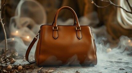 Deep Burgundy Luxury Handbag with Clean Highlights – Studio Rendered Fashion Accessory