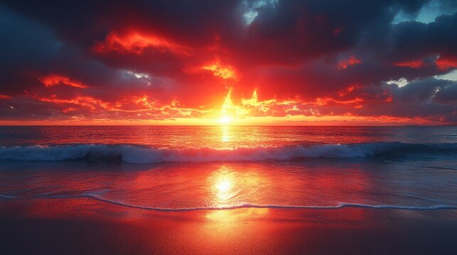 Sunset over water scene