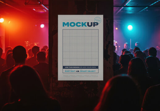 Page Poster Mockup at Music Show