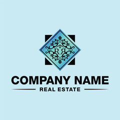 Letter RR persian ornament Home concept logo design vector template