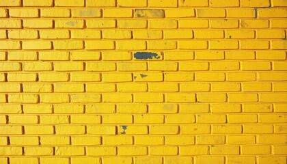 Rough, uneven yellow brick wall texture, aged and weathered, yellow brick wall, stone