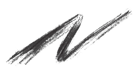 Colored lines, colored pencils, black pencils isolated on transparent background.