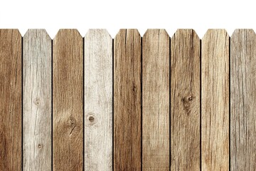 Wooden fence with varying shades in a close-up view showcasing its texture and craftsmanship
