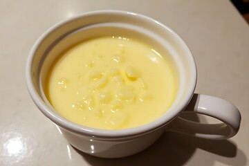 Classic Rice Pudding Isolated on White