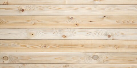 Fototapeta premium High-resolution image of light-colored wood planks arranged horizontally, showcasing natural wood grain and knots for design purposes