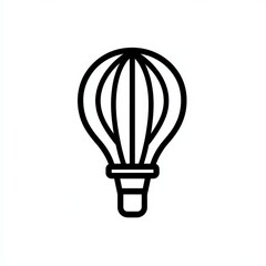 Obraz premium Hot Air Balloon Black Outline Graphic
