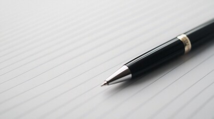 Black pen on lined paper
