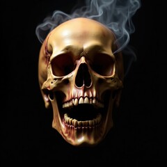 Obraz premium Skull in smoke