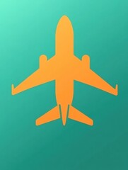 vector logo in the minimalist style airplane