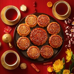 Festive Mooncakes, Tea & Decorations