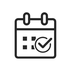 Calendar Checkmark Icon Representing Scheduling
