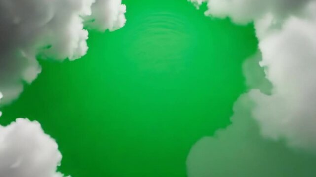 white clouds move with green screen vfx projects video