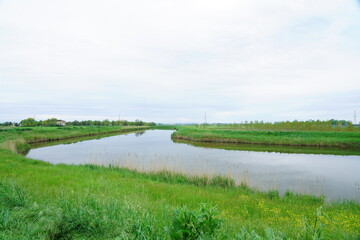 The Valli di Comacchio lie quietly between Emilia and Romagna (Italy)