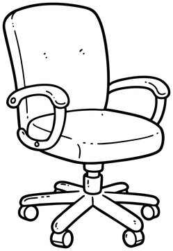 recommend clip art: Outline Office Chair Illustration Vector
