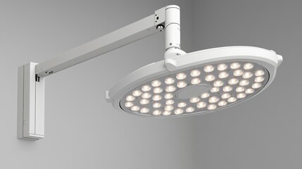 Surgical lamp system with adjustable arms and LED lighting in operating room