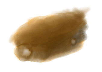 Raw umber watercolor background, PNG transparent background