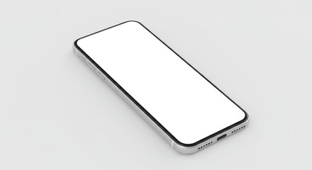 Modern cellphone mockup display on white background