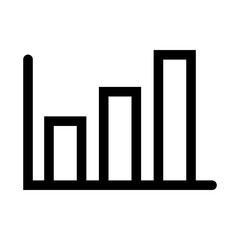 学校・勉強・教室のシンプルアイコン（線太め）・棒グラフ