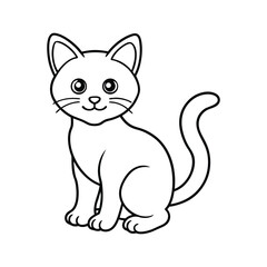 Cute Little Cat Drawing for Kids and Pet Projects