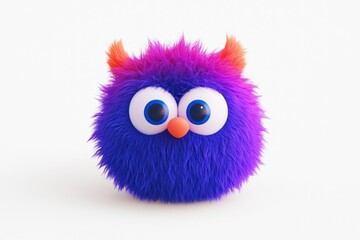 Fluffy purple monster ball