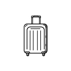 Suitcase traveling symbol in minimalist design  