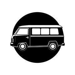 Van Silhouette vector illustration