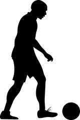 The Art of Football: A Striking Silhouette of a Soccer Player