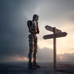 Artificial Intelligence Facing Ethical Decision at a Crossroads – Robot Choosing Between Logic and Morality