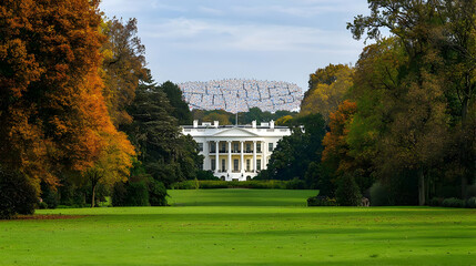 Autumn View Of The White House