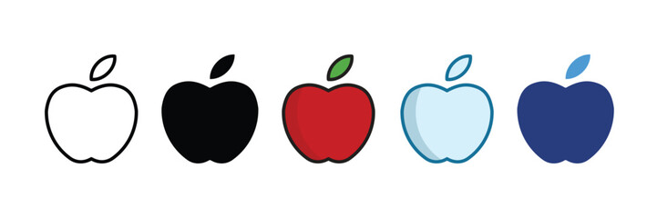 Apple Icon Set Multiple Style Collection