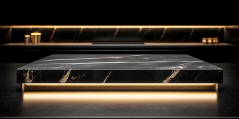 Obraz premium Modern Black Marble Countertop