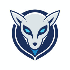 alien hybrid head mascot logo vector art illustration