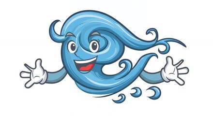 Fototapeta premium Cartoon wave character design