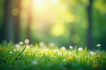 Obraz premium Abstract blurred nature scene, soft focus, calming tones, wallpaper, photo